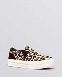 Sneakers leopardate beige