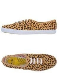 Sneakers leopardate marrone chiaro