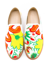 Sneakers senza lacci a fiori bianche di Stella McCartney