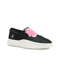 Sneakers senza lacci a fiori nere di Y-3