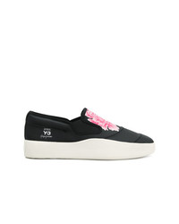 Sneakers senza lacci a fiori nere di Y-3