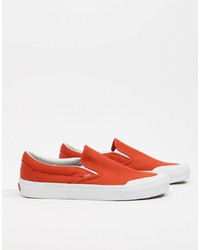 Sneakers senza lacci arancioni di Vans