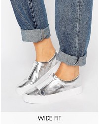 Sneakers senza lacci argento di Asos