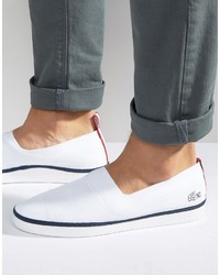 Sneakers senza lacci bianche di Lacoste