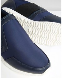 Sneakers senza lacci blu scuro di Asos