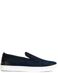 Sneakers senza lacci blu scuro di Dolce & Gabbana