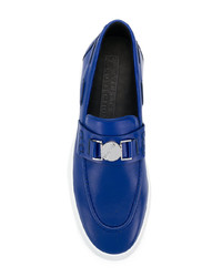 Sneakers senza lacci blu scuro di Versace Collection
