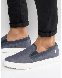 Sneakers senza lacci di jeans blu di G Star