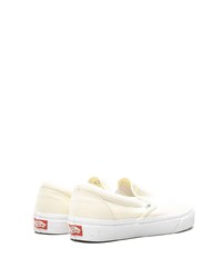 Sneakers senza lacci di tela bianche di Vans
