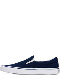 Sneakers senza lacci di tela blu scuro di Polo Ralph Lauren