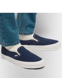 Sneakers senza lacci di tela blu scuro di Vans