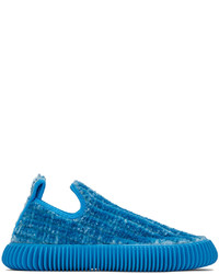 Sneakers senza lacci di tela blu di Bottega Veneta