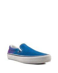 Sneakers senza lacci di tela blu di Vans