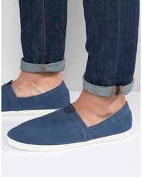 Sneakers senza lacci di tela blu di Vagabond