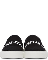 Sneakers senza lacci di tela nere di Kenzo