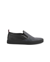 Sneakers senza lacci di tela nere di Gucci
