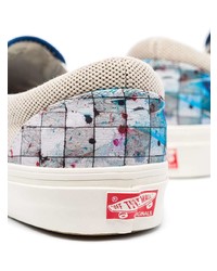 Sneakers senza lacci di tela stampate multicolori di Vans