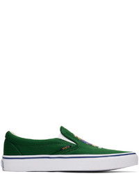 Sneakers senza lacci di tela verde scuro di Polo Ralph Lauren