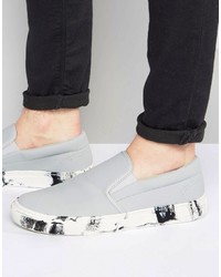 Sneakers senza lacci grigie di Asos