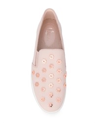 Sneakers senza lacci in pelle a fiori rosa di MICHAEL Michael Kors