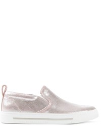 Sneakers senza lacci in pelle argento di Marc by Marc Jacobs