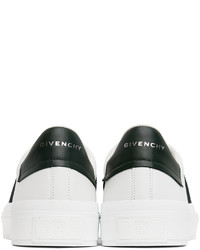 Sneakers senza lacci in pelle bianche e nere di Givenchy