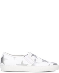Sneakers senza lacci in pelle con stelle bianche di Givenchy
