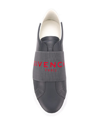 Sneakers senza lacci in pelle grigio scuro di Givenchy