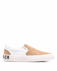 Sneakers senza lacci in pelle marrone chiaro di Hide&Jack