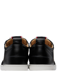 Sneakers senza lacci in pelle nere di Christian Louboutin