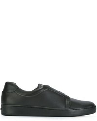 Sneakers senza lacci in pelle nere di DKNY