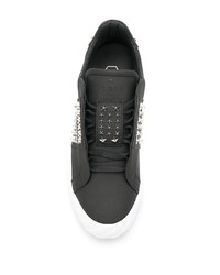 Sneakers senza lacci in pelle nere di Philipp Plein