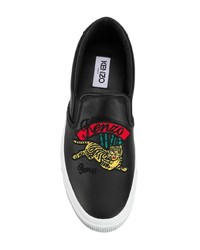 Sneakers senza lacci in pelle nere di Kenzo
