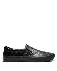 Sneakers senza lacci in pelle nere di Vans