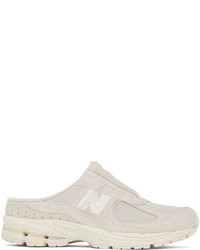 Sneakers senza lacci in pelle scamosciata beige di New Balance