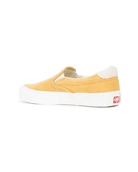Sneakers senza lacci in pelle scamosciata gialle di Vans