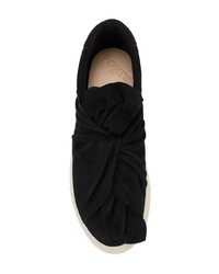 Sneakers senza lacci in pelle scamosciata nere di Ports 1961