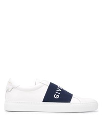 Sneakers senza lacci in pelle stampate bianche di Givenchy