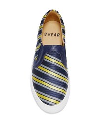 Sneakers senza lacci in pelle stampate multicolori di Swear