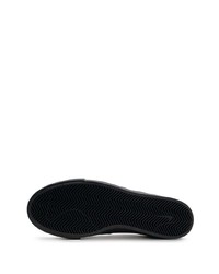 Sneakers senza lacci in pelle tessute nere di Nike