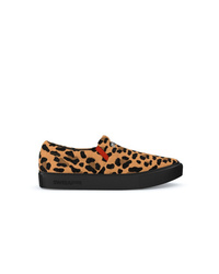Sneakers senza lacci leopardate marroni di Swear