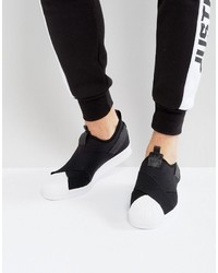 Sneakers senza lacci nere di adidas