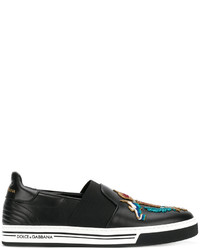 Sneakers senza lacci nere di Dolce & Gabbana