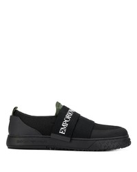 Sneakers senza lacci nere di Emporio Armani