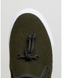 Sneakers senza lacci verde oliva di Asos