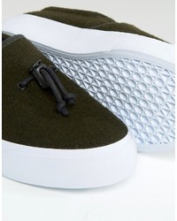 Sneakers senza lacci verde oliva di Asos