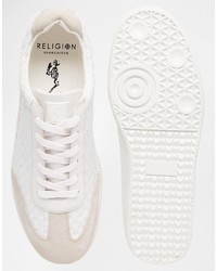 Sneakers tessute bianche di Religion