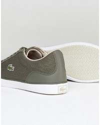 Sneakers verde oliva di Lacoste