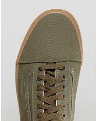 Sneakers verde oliva di Vans