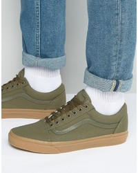 Sneakers verde oliva di Vans